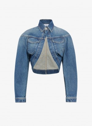 Alaia Denim Cardi Jakker Dame Blå Norge | H1R-0619