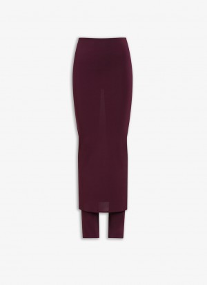 Alaia Fluid Skirts Bukse Dame Burgunder Norge | Q0M-7360