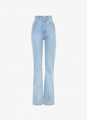 Alaia Long Bootcut Denim Bukse Dame Blå Norge | S5R-4982