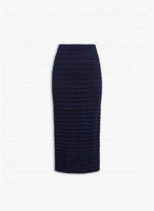 Alaia Pencil Skjørt Dame Midnight Norge | W6F-3933