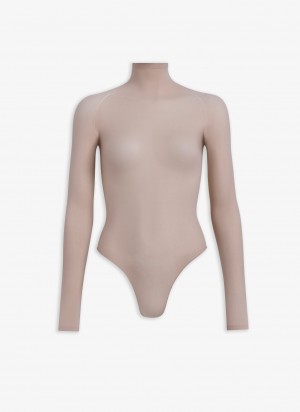 Alaia Second Skin Knit Body Bodysuit Dame Nude Norge | U7P-6796