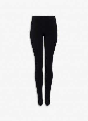 Alaia Stretch Leggings Dame Svarte Norge | A7V-8169