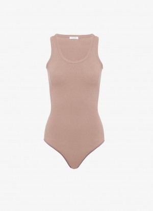 Alaia Tank Body Bodysuit Dame Nude Norge | A2C-6471