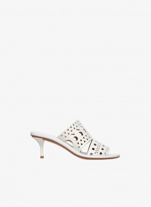 Alaia Vienne Mules Dame Hvite Norge | B6U-6781