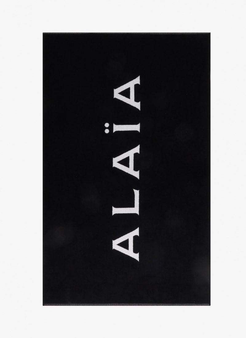 Alaia Alaïa Beach Towel Håndkle Dame Black/White Norge | K5G-7822