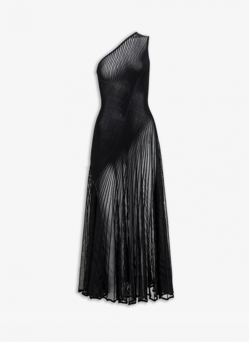 Alaia Asymmetrical Twisted Kjole Dame Svarte Norge | B3Q-8645