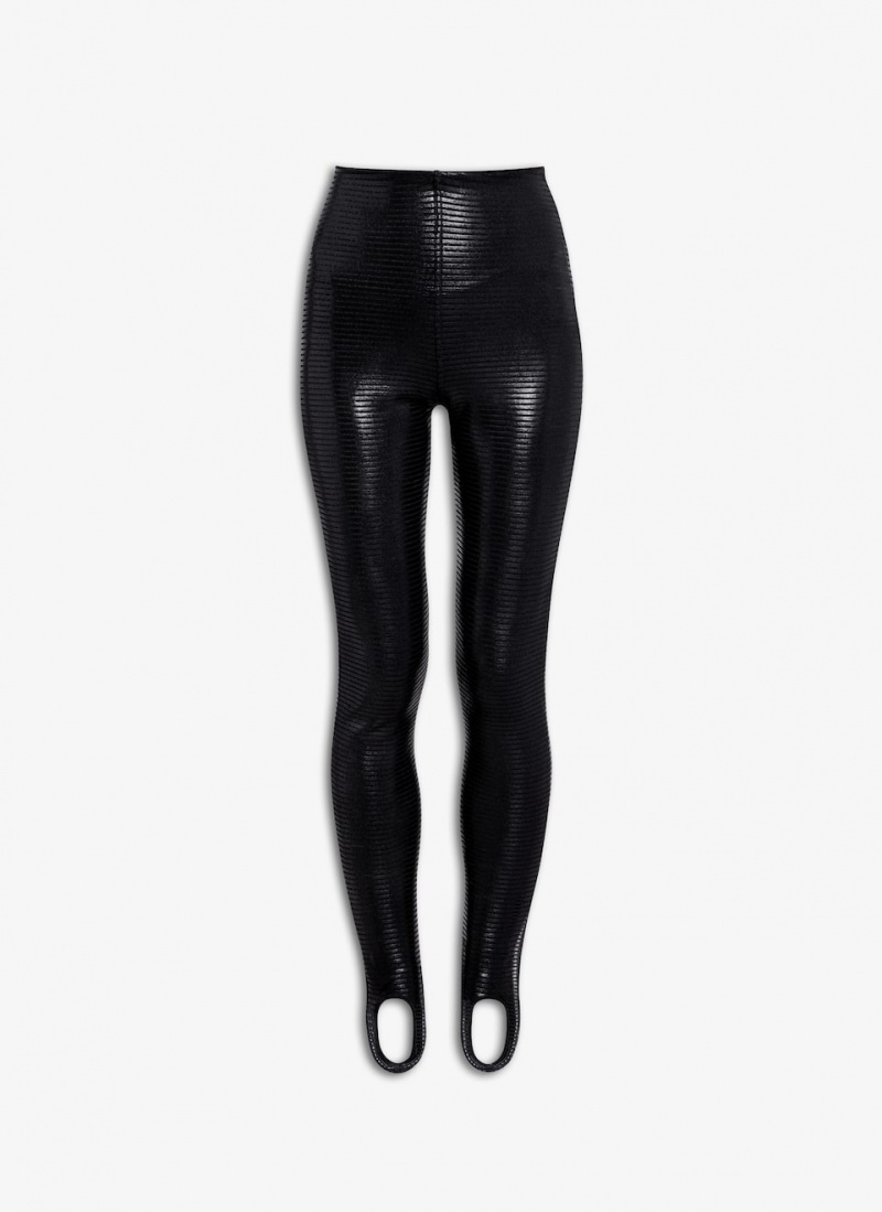 Alaia Coated Leggings Dame Svarte Norge | T5O-7728