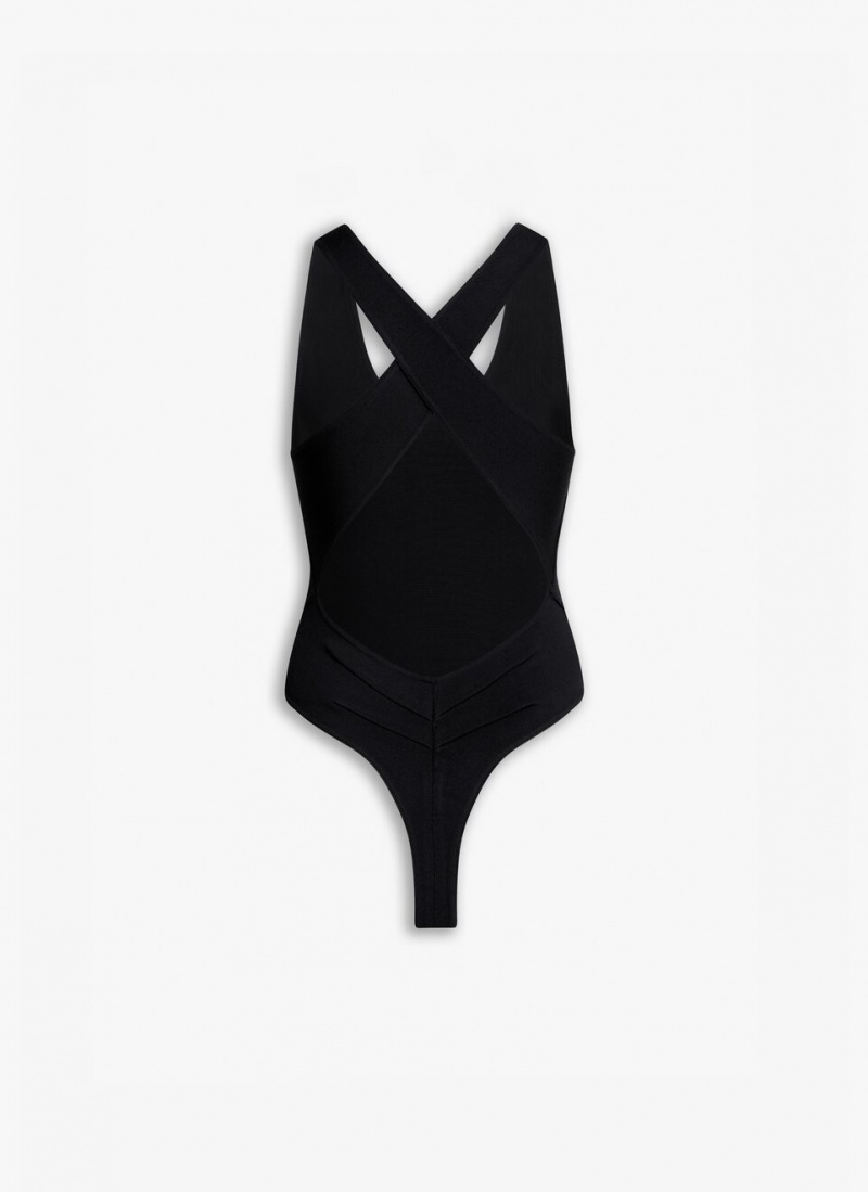 Alaia Crossback Body Bodysuit Dame Svarte Norge | O7U-1851