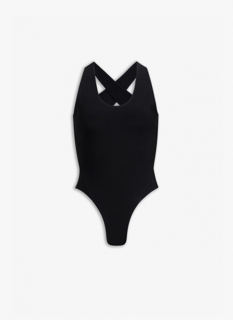 Alaia Crossback Body Bodysuit Dame Svarte Norge | O7U-1851