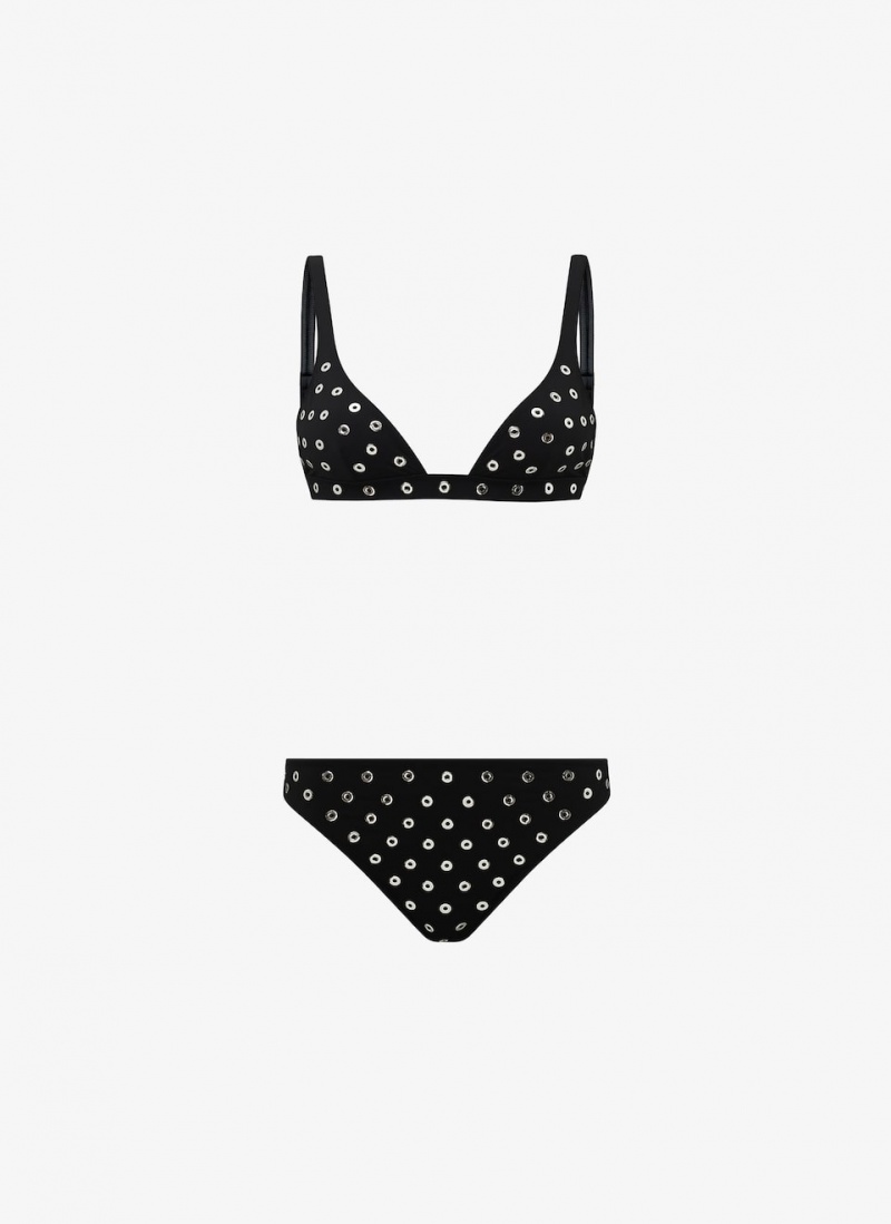 Alaia Eyelet Bikini Badetøy Dame Svarte Norge | B2P-9105