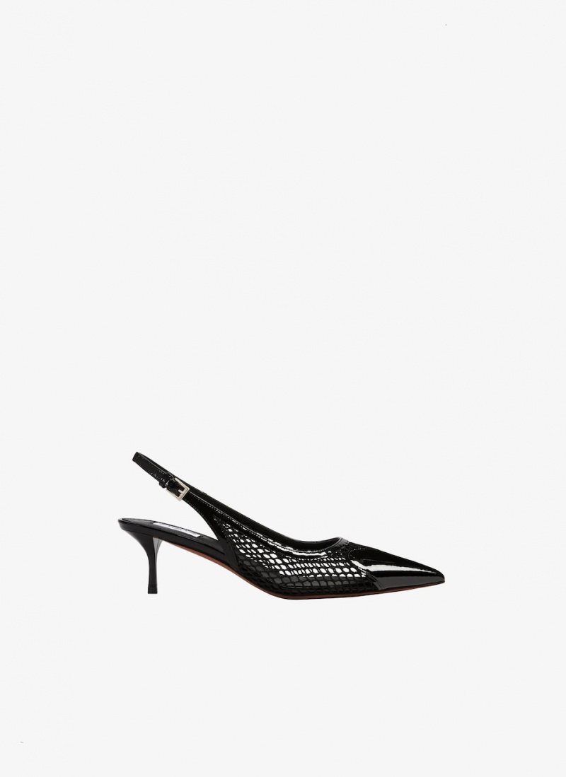 Alaia Heart Slingbacks Pumps Dame Svarte Norge | C2B-8251