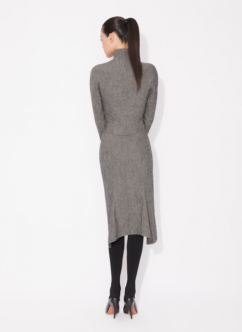 Alaia Highneck Cropped Jakker Dame Gray Norge | P4H-9905