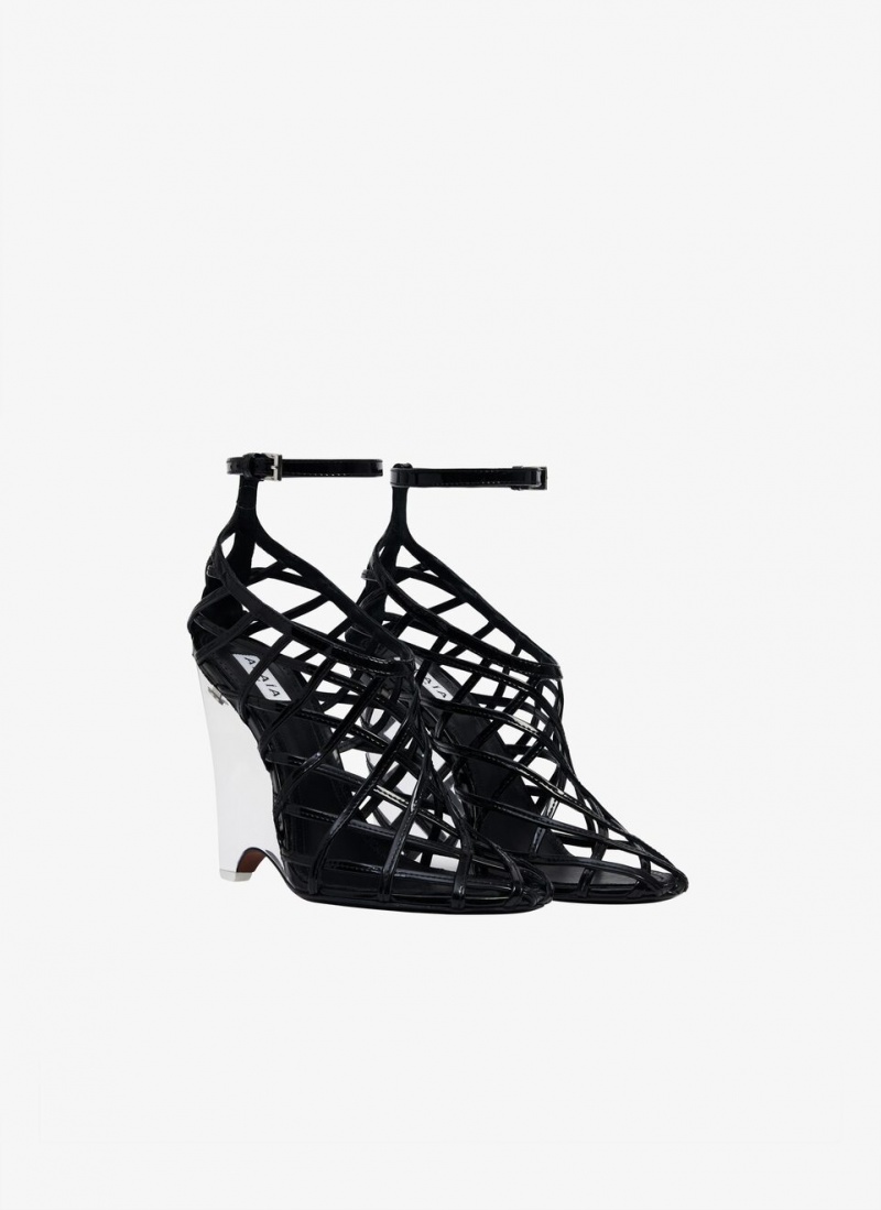 Alaia La Cage Wedge Pumps Dame Svarte Norge | A0U-0125