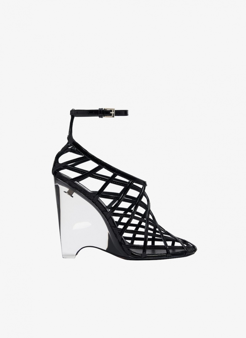 Alaia La Cage Wedge Pumps Dame Svarte Norge | A0U-0125