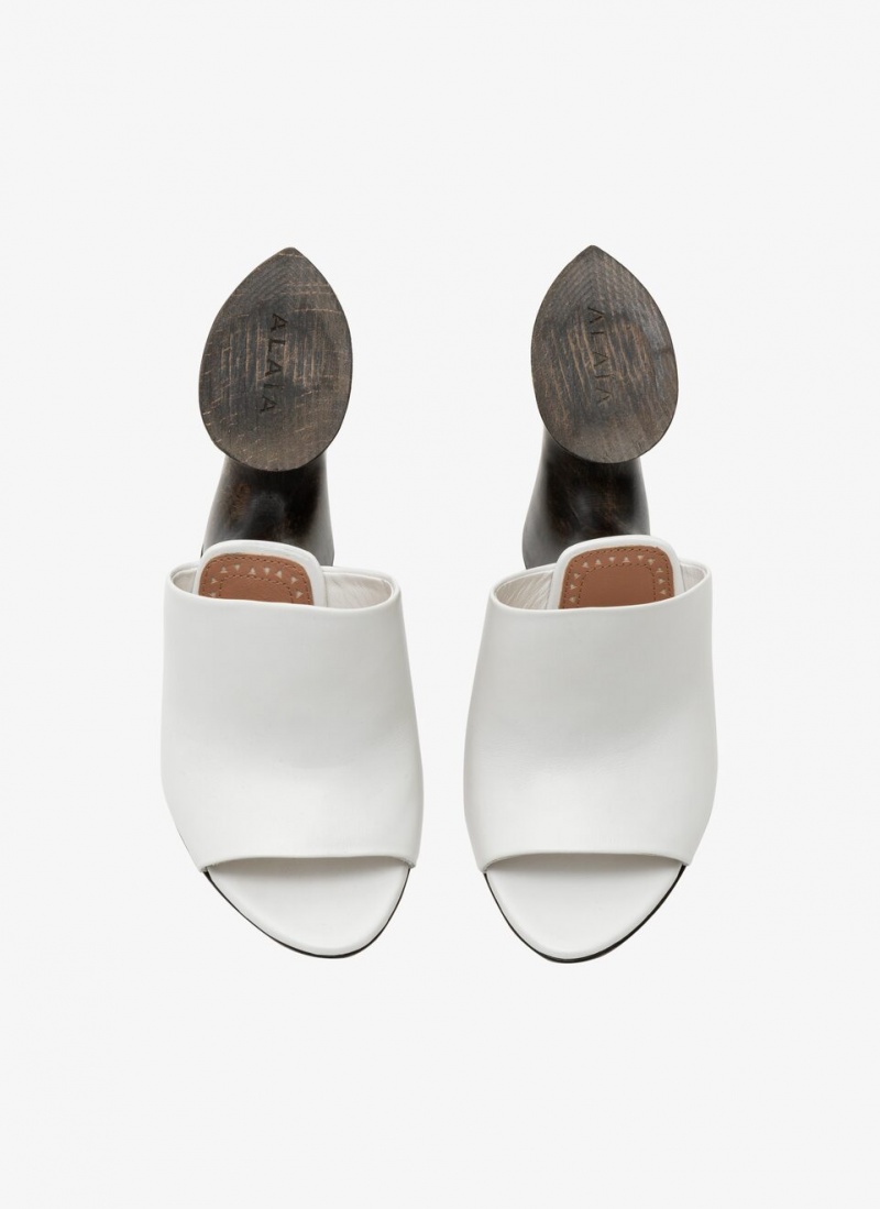 Alaia La Sculpture Mules Dame Off-white Norge | A9M-5450