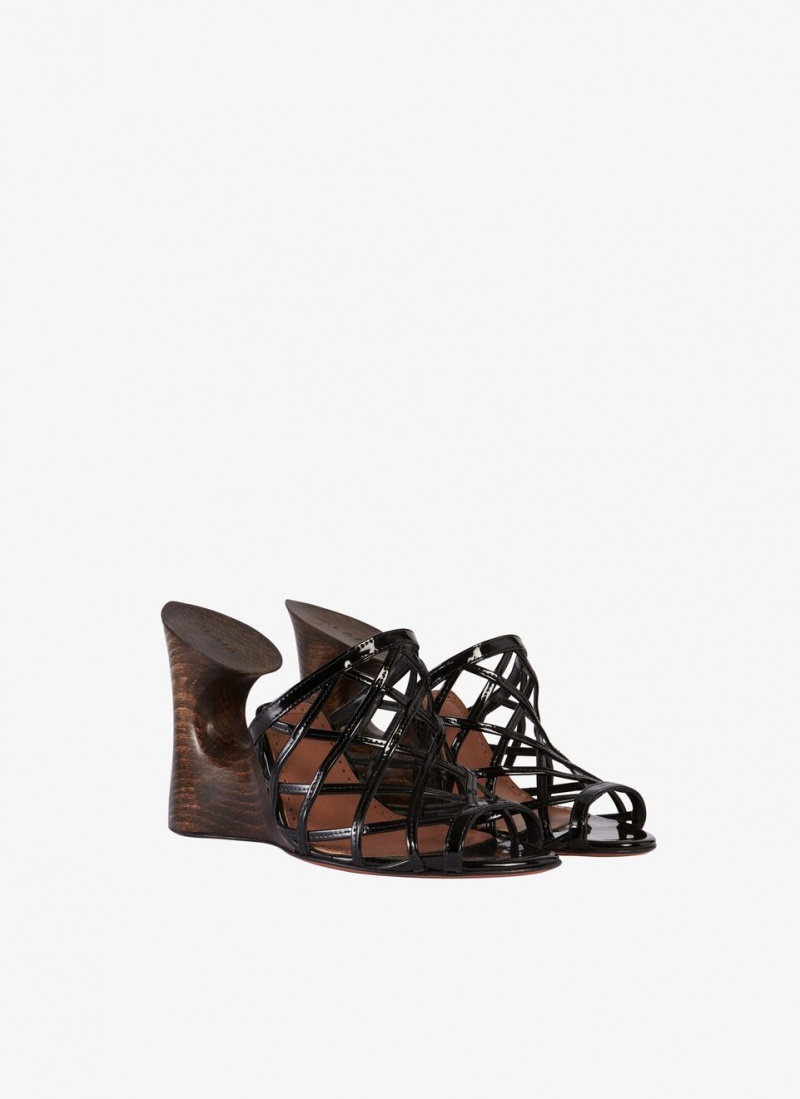 Alaia La Sculpture Mules Dame Svarte Norge | D7S-4053