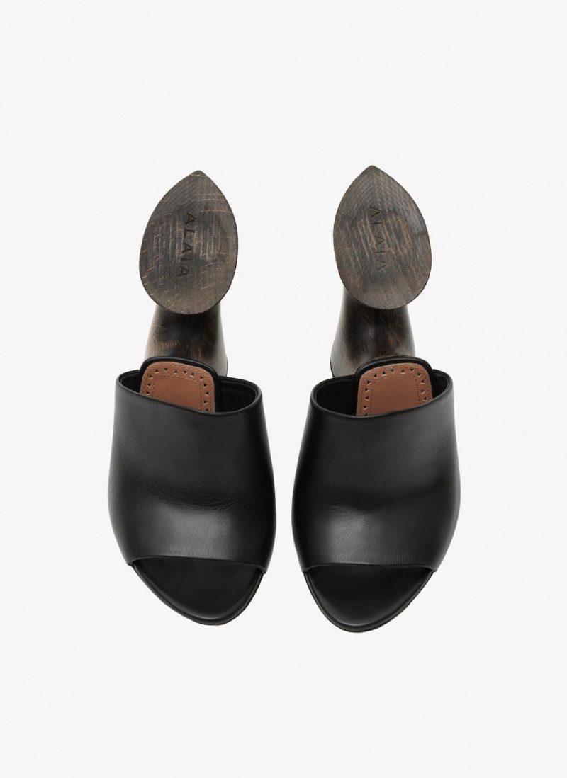 Alaia La Sculpture Mules Dame Svarte Norge | X4D-2739