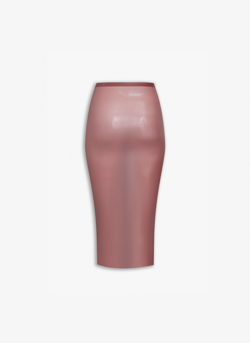 Alaia Latex Pencil Skjørt Dame Rosa Norge | P8B-0062