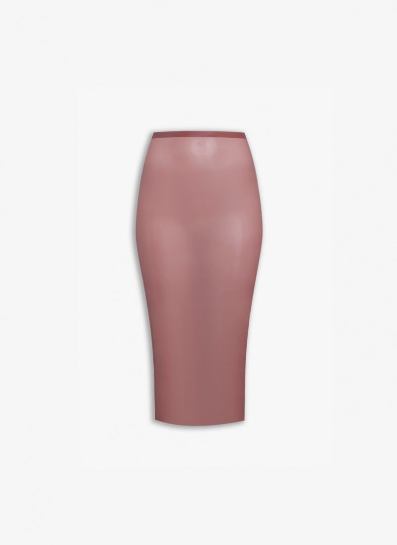 Alaia Latex Pencil Skjørt Dame Rosa Norge | P8B-0062