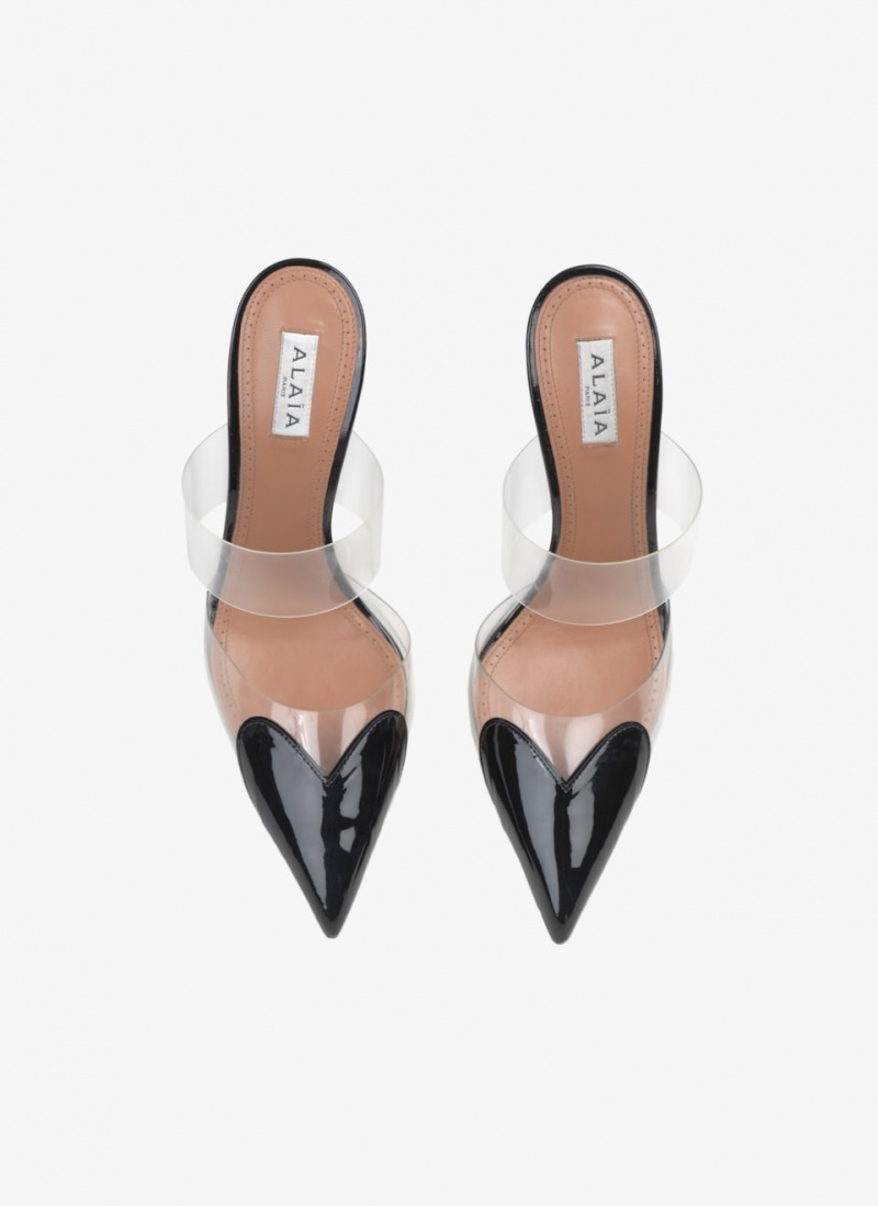 Alaia Le Cœur Mules Dame Svarte Norge | M3O-5543