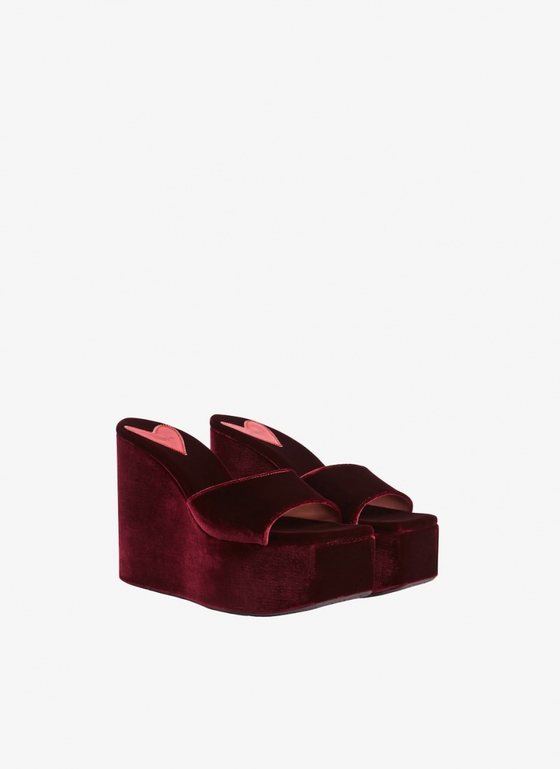 Alaia Riviera Wedge Mules Dame Rød Norge | W8E-7036