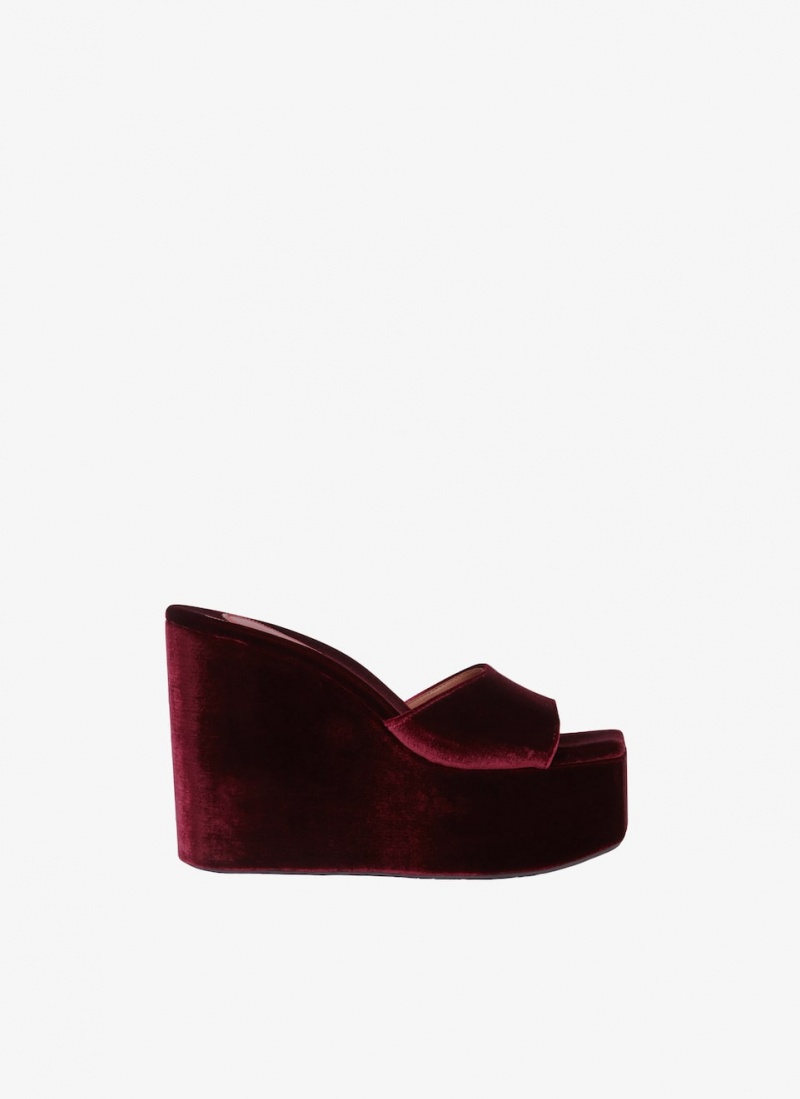 Alaia Riviera Wedge Mules Dame Rød Norge | W8E-7036