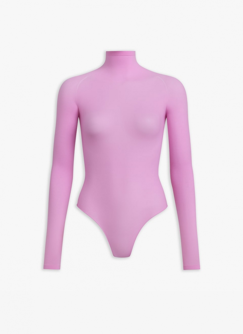 Alaia Second Skin Knit Body Bodysuit Dame Rosa Norge | H0X-0149