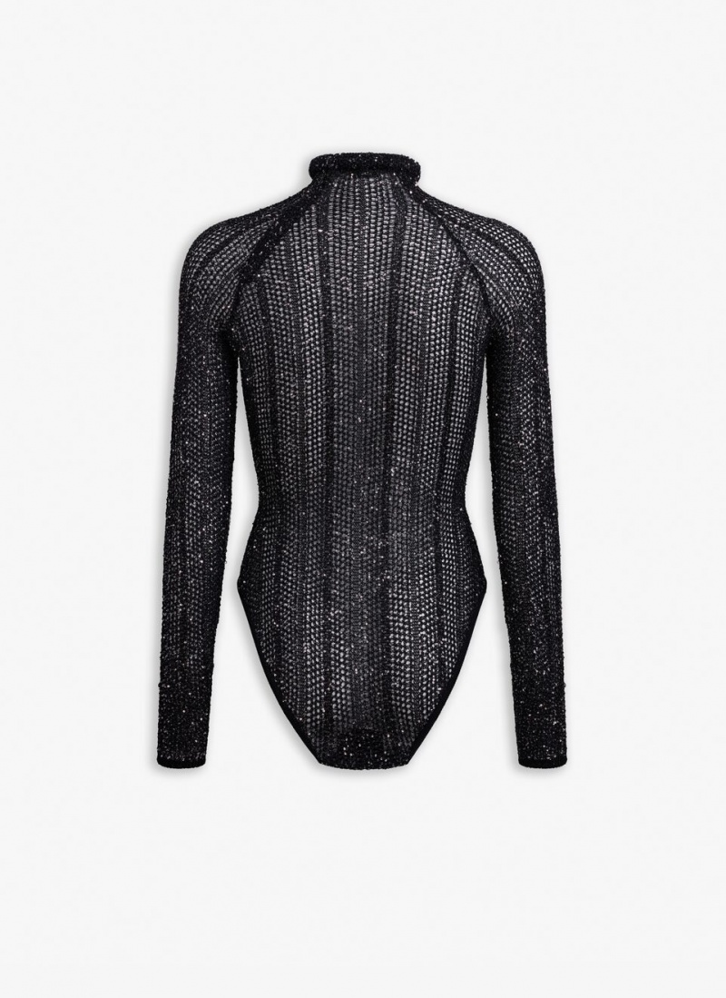 Alaia Sequin Body Bodysuit Dame Blå Norge | E4R-0696