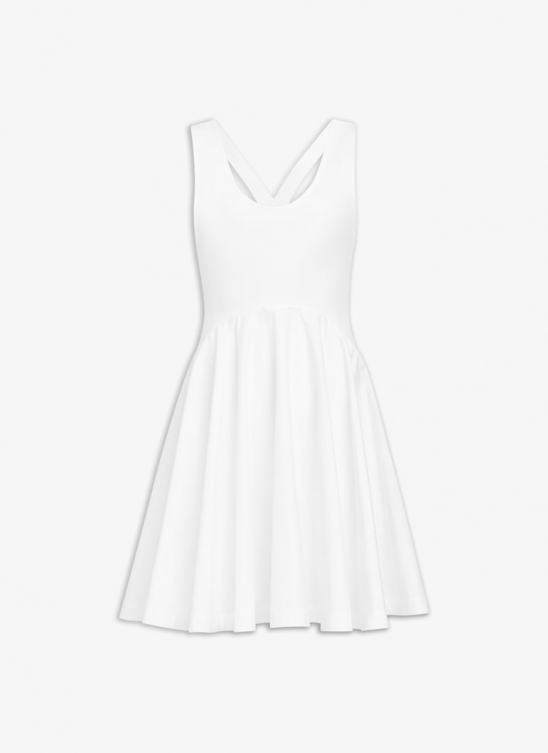 Alaia Sheer Mini Kjole Dame Hvite Norge | N0P-7139