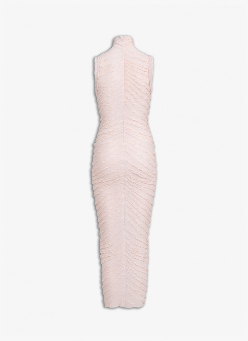 Alaia Sheer Sculpting Bodycon Kjole Dame Nude Norge | B5X-2017