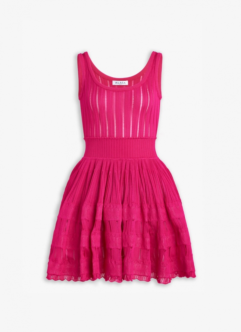 Alaia Shiny Crinoline Kjole Dame Rosa Norge | G2N-2090