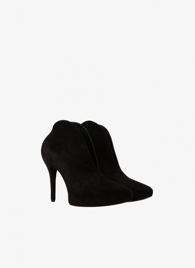 Alaia Slick Semsket Skinn Booties Pumps Dame Svarte Norge | X9C-9334