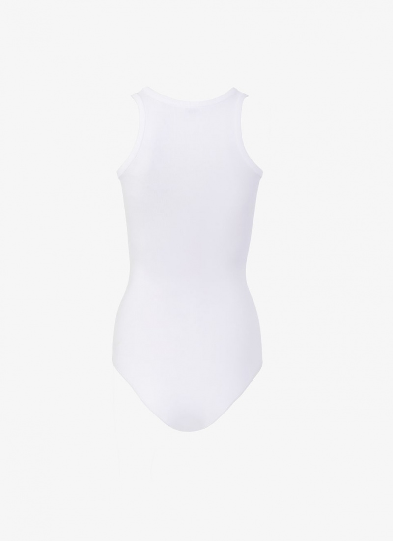 Alaia Tank Body Bodysuit Dame Hvite Norge | P4Z-8400