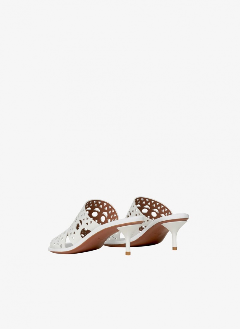 Alaia Vienne Mules Dame Hvite Norge | B6U-6781