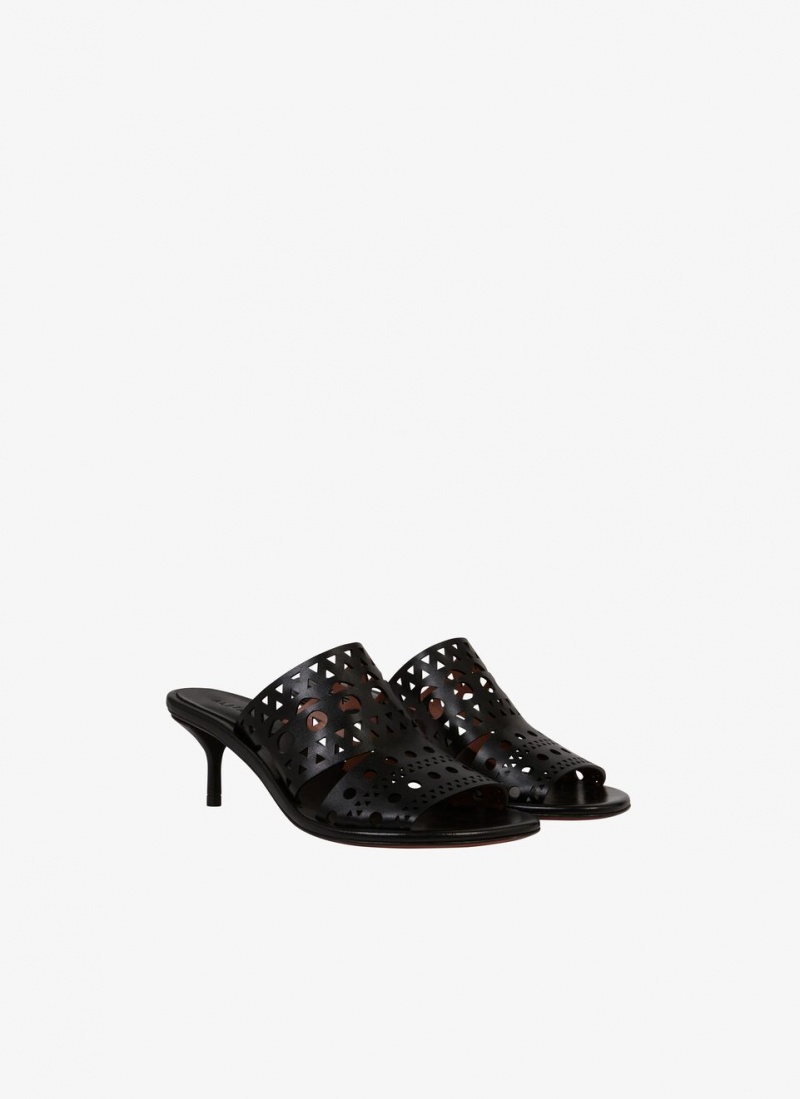 Alaia Vienne Mules Dame Svarte Norge | V5N-0442