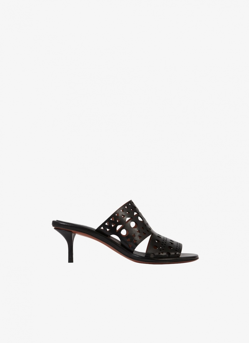 Alaia Vienne Mules Dame Svarte Norge | V5N-0442